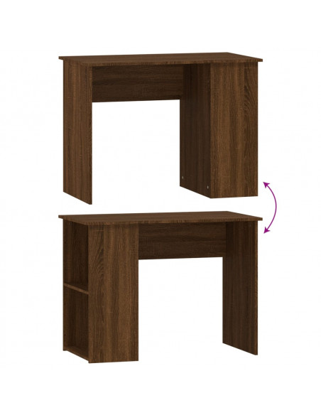 Scrivania Rovere Marrone 100x55x75 cm in Legno Multistrato