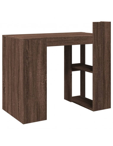 Scrivania Rovere Marrone 103,5x56,5x94 cm in Legno Multistrato