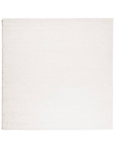 Tappeto Shaggy a Pelo Lungo Moderno Crema 160x160 cm