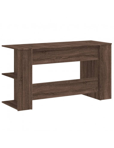 Scrivania Rovere Marrone 140x50x75 cm in Legno Multistrato