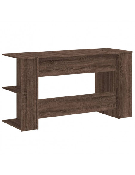 Scrivania Rovere Marrone 140x50x75 cm in Legno Multistrato