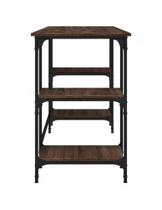 Scrivania Rovere Marrone 140x50x75 cm Metallo Legno Multistrato