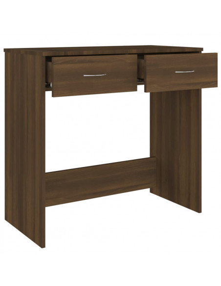 Scrivania Rovere Marrone 80x40x75 cm in Legno Multistrato