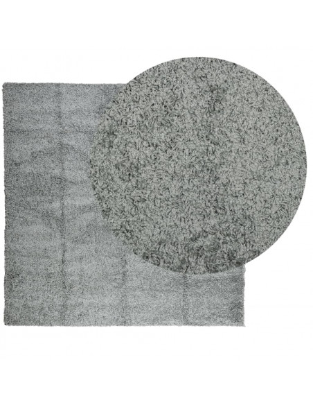 Tappeto Shaggy a Pelo Lungo Moderno Verde 240x240 cm