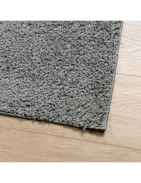 Tappeto Shaggy a Pelo Lungo Moderno Verde 240x240 cm