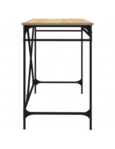 Scrivania Rovere Sonoma 100x50x75 cm Legno Multistrato e Ferro