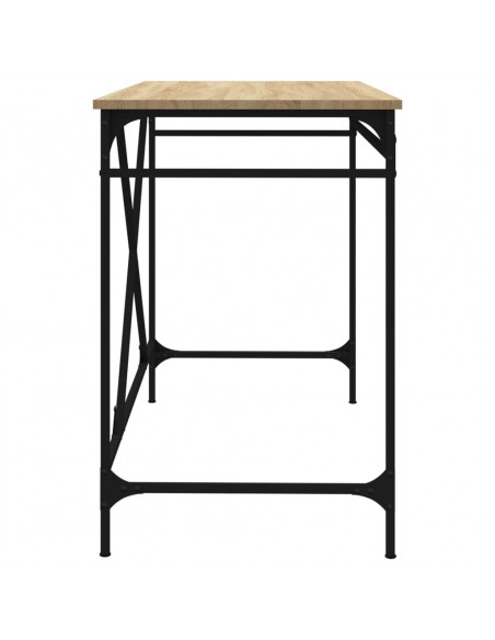 Scrivania Rovere Sonoma 100x50x75 cm Legno Multistrato e Ferro
