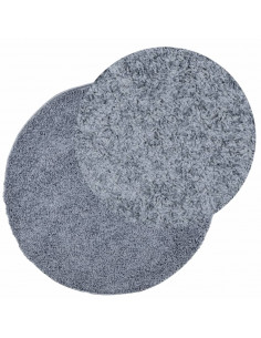 Tappeto Shaggy a Pelo Lungo Moderno Blu Ø 120 cm 2