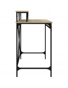 Scrivania Rovere Sonoma 100x50x90 cm Legno Multistrato e Ferro
