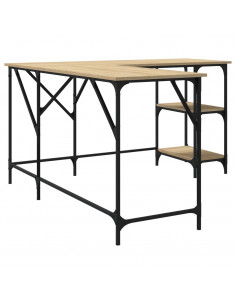 Scrivania Rovere Sonoma 139x139x75 cm in Legno Multistrato