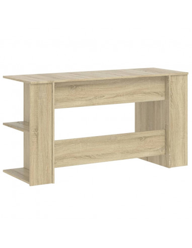 Scrivania Rovere Sonoma 140x50x75 cm in Legno Multistrato
