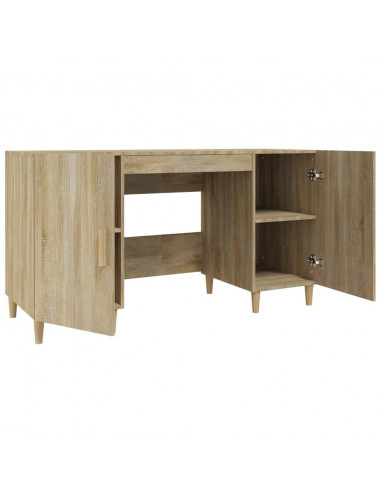 Scrivania Rovere Sonoma 140x50x75 cm in Legno Multistrato