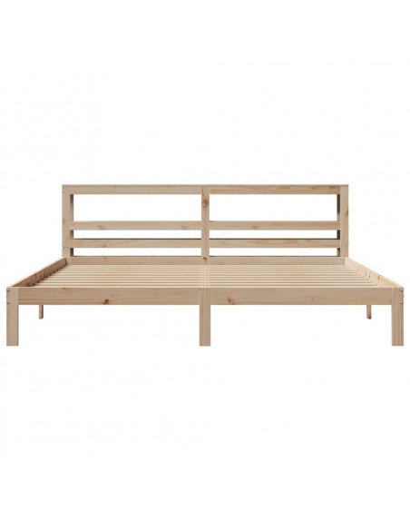 Giroletto con Testiera 200x200 cm in Legno Massello di Pino
