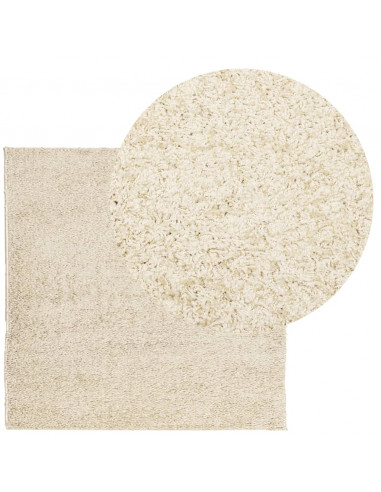 Tappeto Shaggy a Pelo Lungo Moderno Oro 160x160 cm