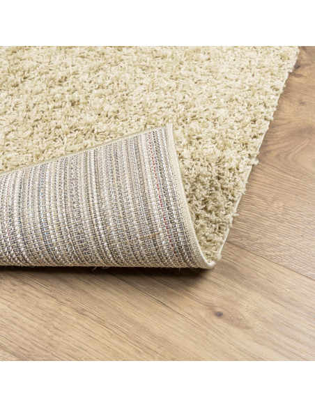Tappeto Shaggy a Pelo Lungo Moderno Oro 240x240 cm