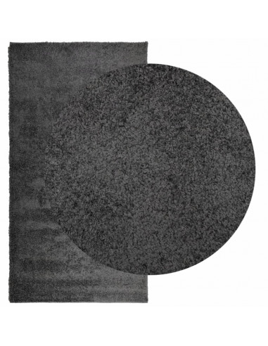 Tappeto Shaggy a Pelo Lungo Moderno Antracite 80x150 cm