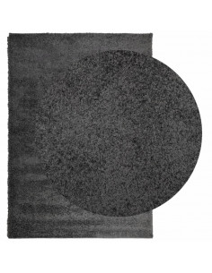 Tappeto Shaggy a Pelo Lungo Moderno Antracite 140x200 cm 2