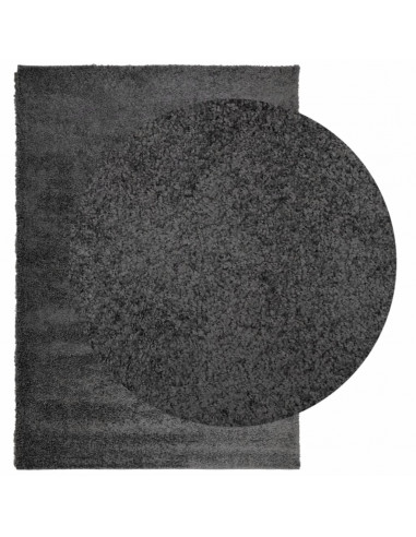 Tappeto Shaggy a Pelo Lungo Moderno Antracite 140x200 cm