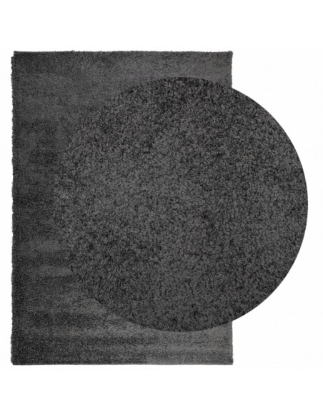 Tappeto Shaggy a Pelo Lungo Moderno Antracite 140x200 cm