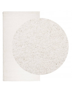 Tappeto Shaggy a Pelo Lungo Moderno Crema 80x150 cm 2