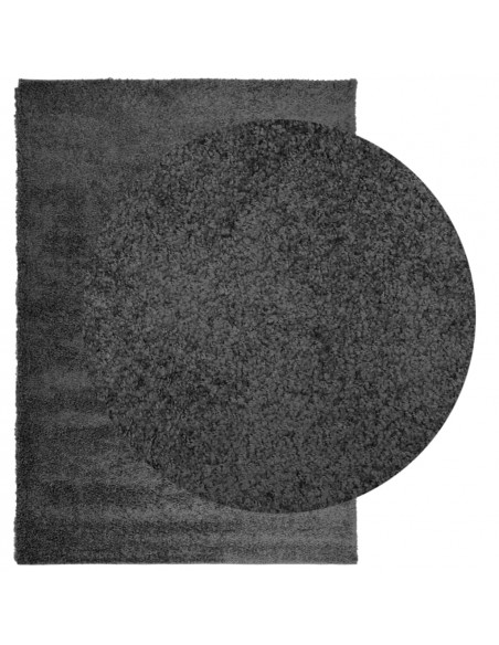 Tappeto Shaggy a Pelo Lungo Moderno Antracite 160x230 cm