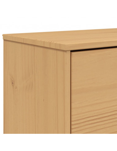 Scarpiera OLDEN Marrone 55x35x120 cm in Legno Massello di Pino