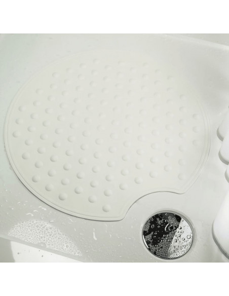 Sealskin Tappetino da Bagno Antiscivolo Rotondo 55 cm Bianco