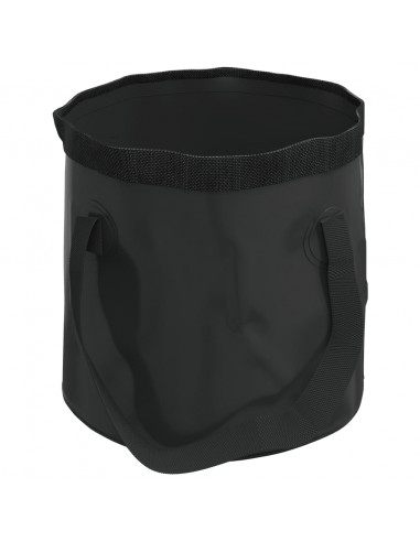 Secchi Pieghevoli 2 pz Neri 20 L in PVC