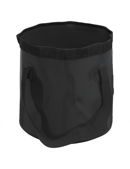 Secchi Pieghevoli 2 pz Neri 30 L in PVC