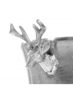 Secchiello per Champagne Alluminio Massiccio 39x29x71cm Argento