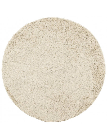 Tappeto Shaggy a Pelo Lungo Moderno Oro Ø 200 cm