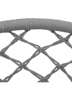 Sedia a Dondolo in Stile Amaca 80 cm Grigio