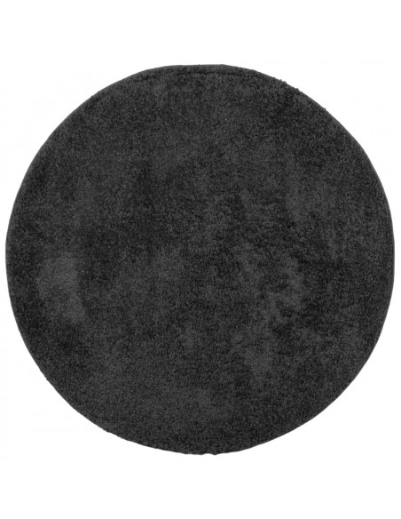 Tappeto Shaggy a Pelo Lungo Moderno Antracite Ø 120 cm