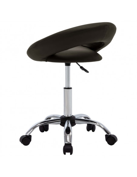 Sedia da Lavoro con Ruote Marrone in Similpelle