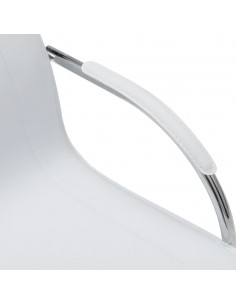 Sedia da Ufficio a Sbalzo Bianca in Similpelle 2