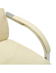 Sedia da Ufficio a Sbalzo Crema in Similpelle