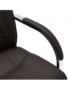 Sedia da Ufficio a Sbalzo Nera in Similpelle