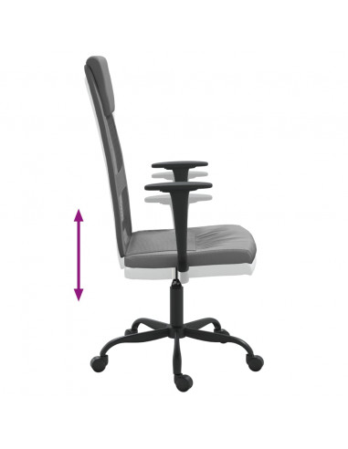 Sedia da Ufficio Altezza Regolabile Grigia in Rete e Similpelle