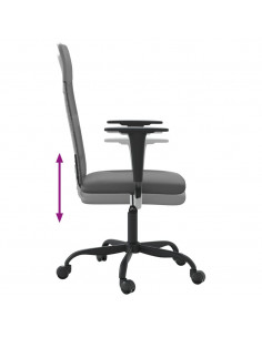 Sedia da Ufficio Altezza Regolabile Grigia in Rete e Similpelle 2