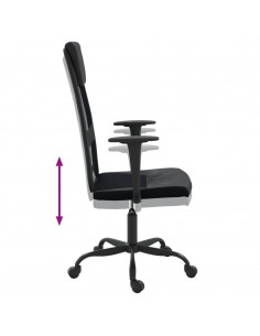 Sedia da Ufficio Altezza Regolabile Nera in Rete e Similpelle 2