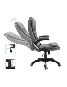 Sedia da Ufficio Antracite in Similpelle 2