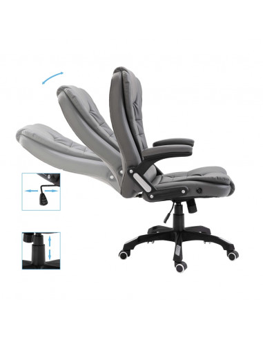 Sedia da Ufficio Antracite in Similpelle