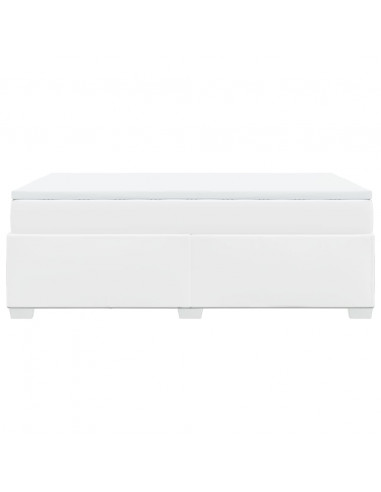 Giroletto a Molle con Materasso Bianco 120x190 cm in Similpelle