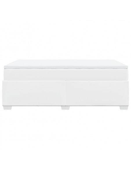 Giroletto a Molle con Materasso Bianco 120x190 cm in Similpelle