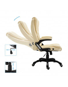 Sedia da Ufficio Crema in Similpelle