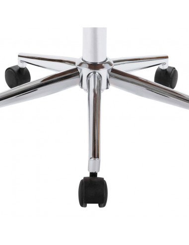 Sedia da Ufficio Girevole Bianca in Legno Piegato e Similpelle