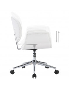 Sedia da Ufficio Girevole Bianca in Similpelle