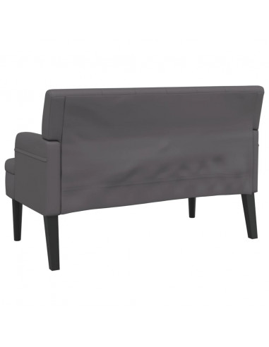 Panca con Schienale Grigia 112x65,5x75 cm in Similpelle