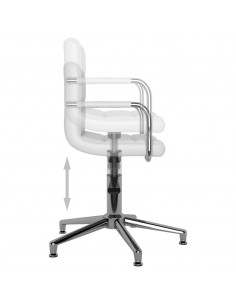 Sedia da Ufficio Girevole Bianca in Similpelle