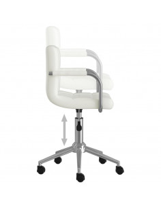 Sedia da Ufficio Girevole Bianca in Similpelle